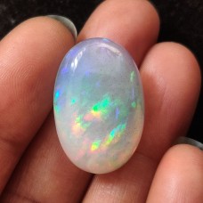 Natural Ethiopian opal 23x16mm oval cabochon 12 cts natural opal full of fire for jewelry making